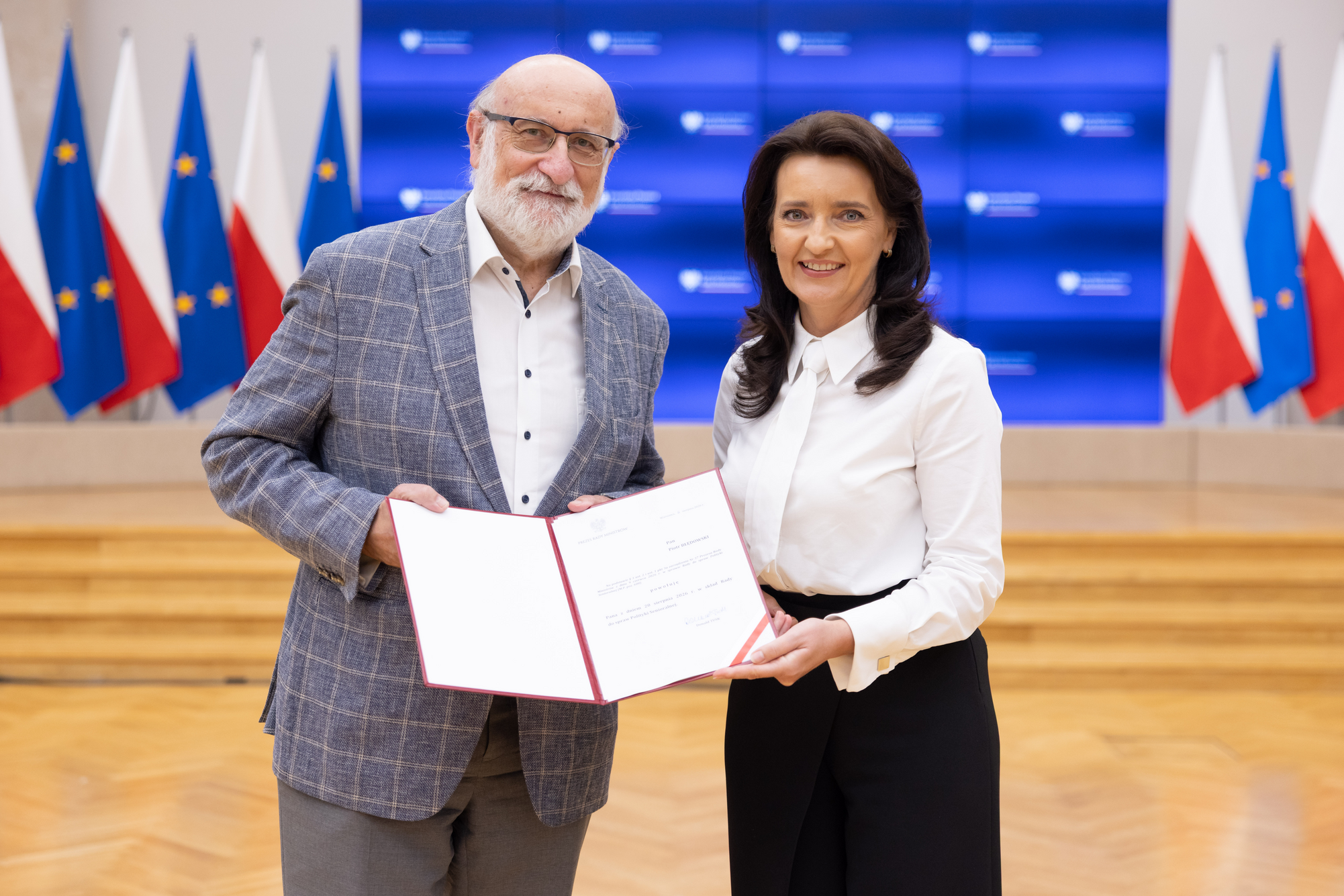 Profesor Błądowski podczas nominacji